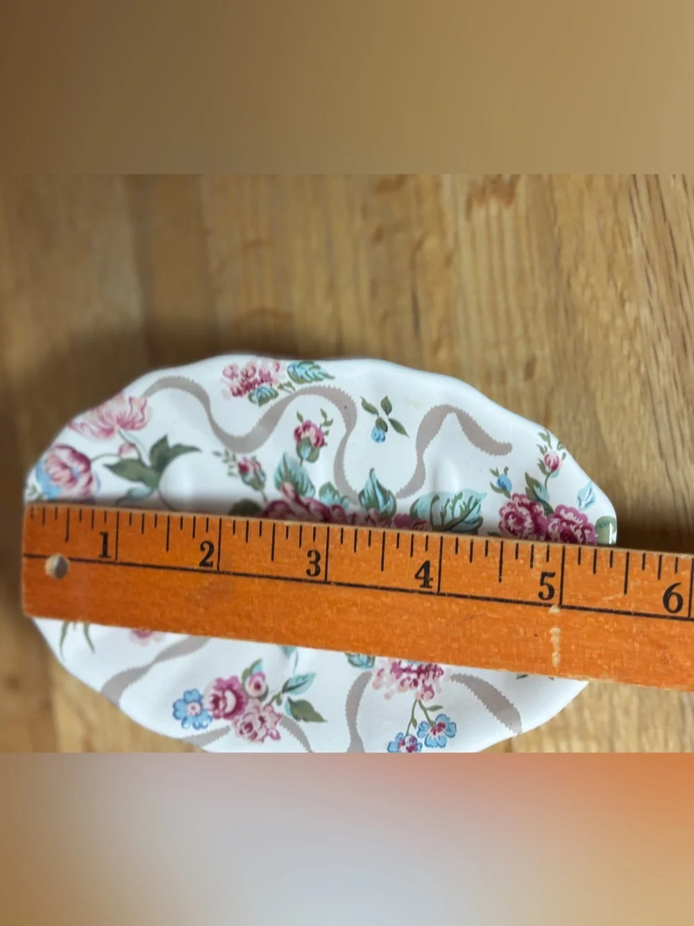 Vintage SKL/WW Floral Ceramic Soap Dish Hand Painted Bathroom Decor